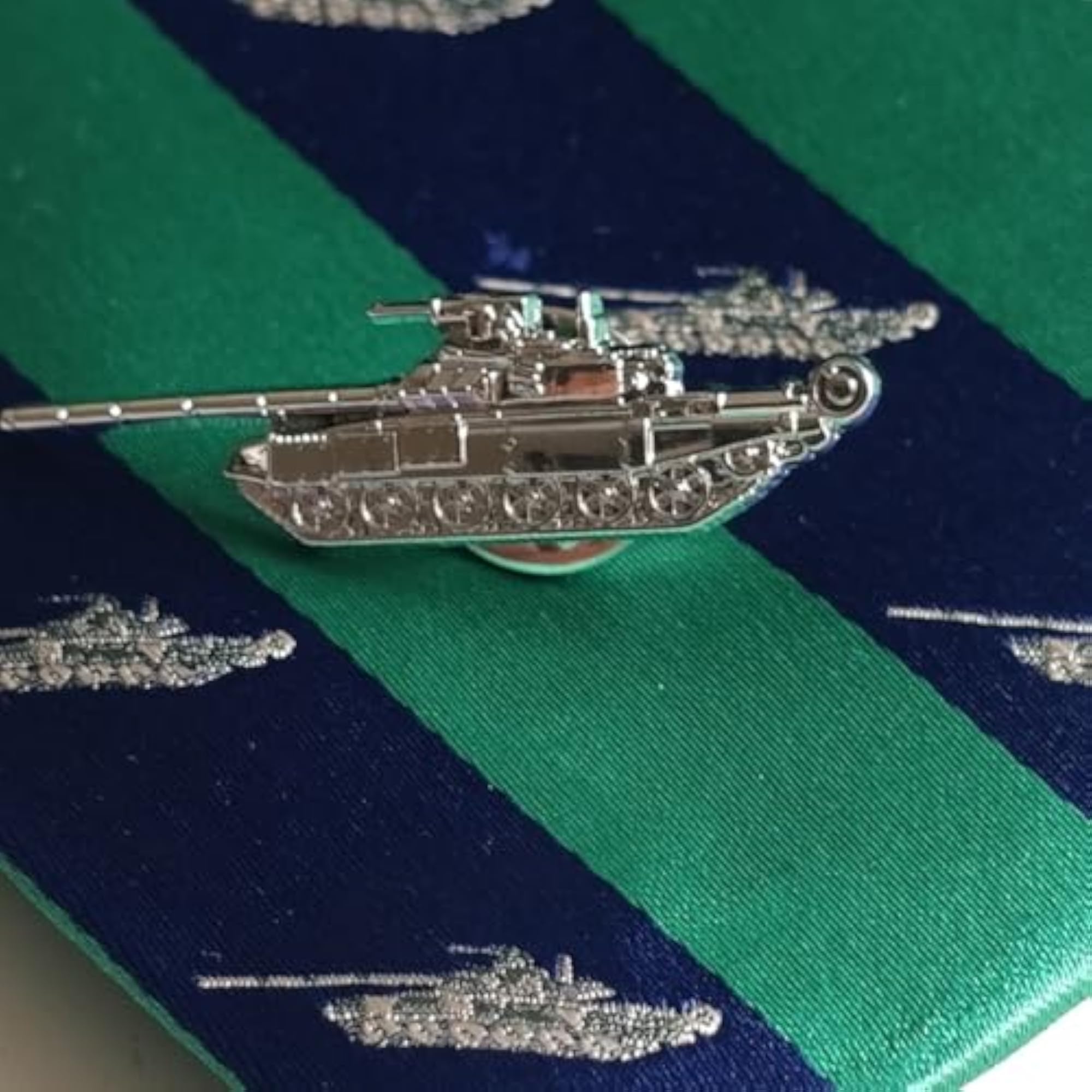 Men's T-90 Battle Tank Lapel Pin & Tie Tack, Military Design