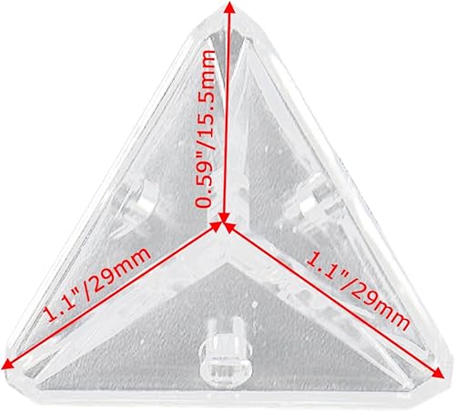 Miniatura 2 de Soportes de esquina de acrílico para gabinete, soporte de esquina, soporte para juntas triangulares, 12 unidades
