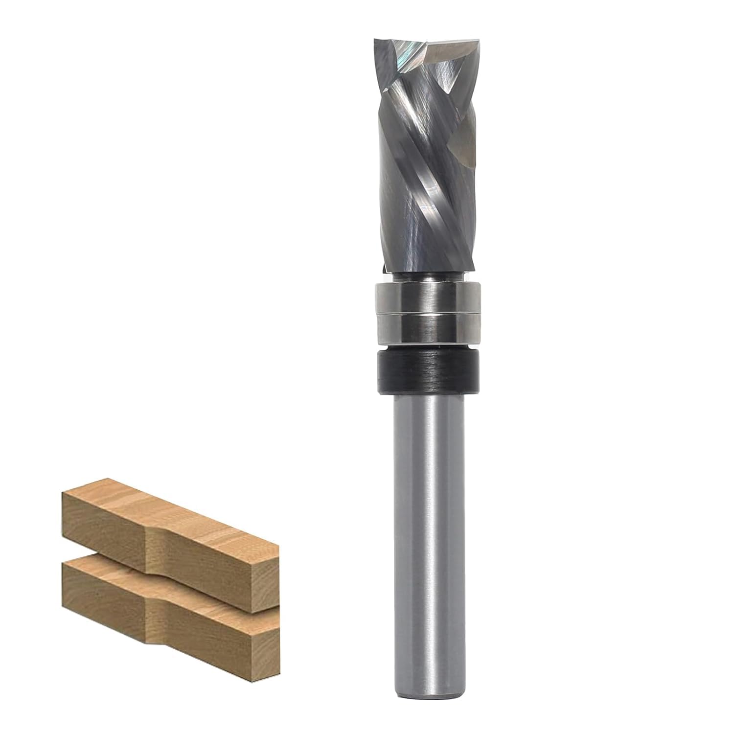Fresa para rascar en espiral con varilla de 8 mm, corte de compresión Up&Down, para trituradora, ranura en espiral, diámetro de corte 12 mm, longitud de corte 25,4 mm