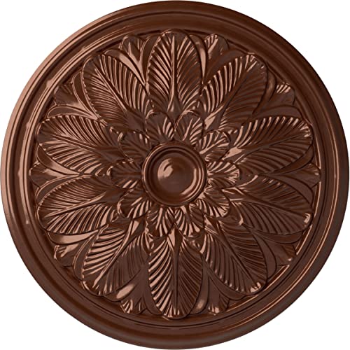 Image of Ekena Millwork CM22BOCPS Ceiling Medallion, Copper Penny