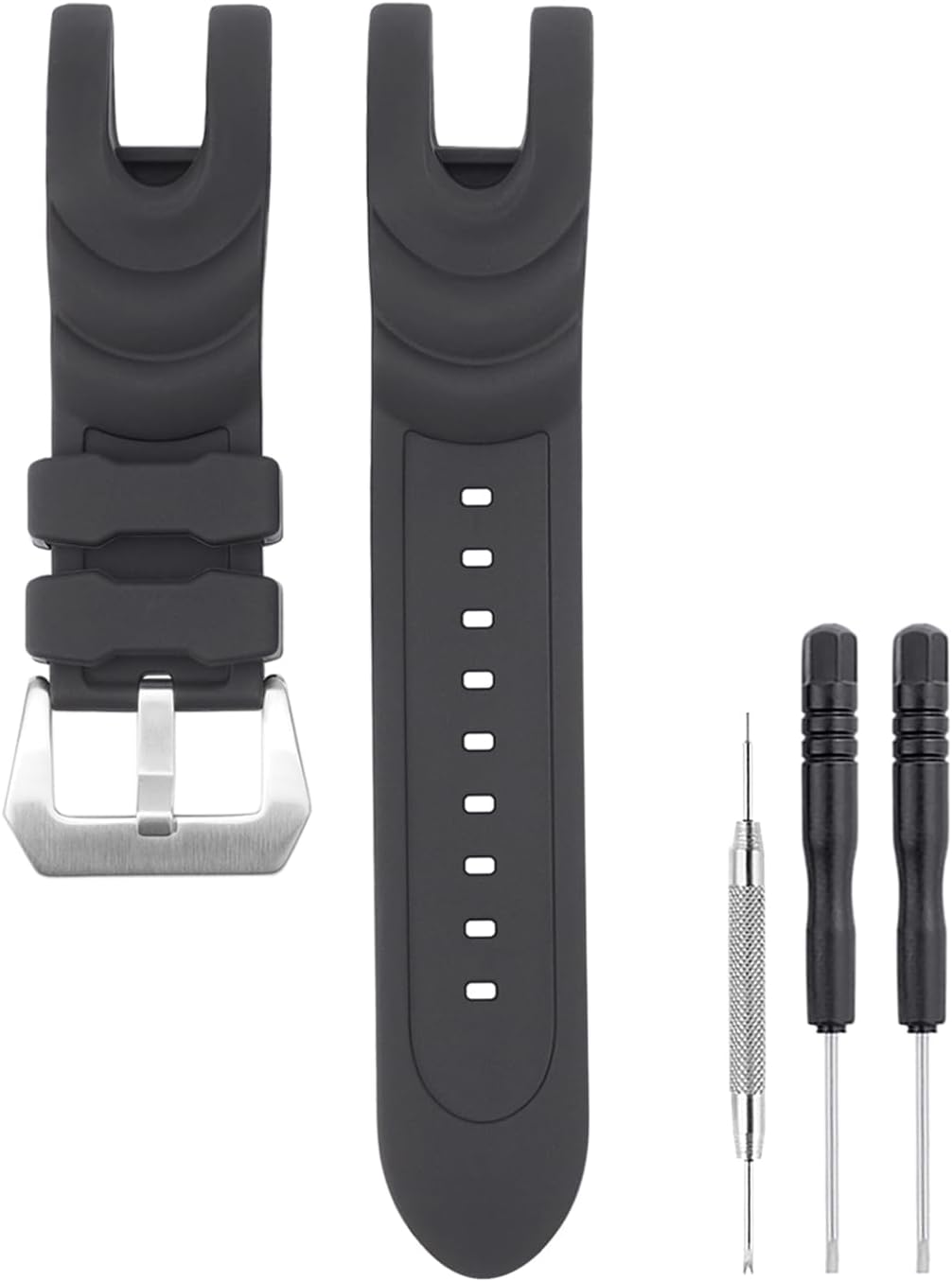 26mm Watch Band Compatible with Invicta, Soft Silicone Rubber Replacement Wrist Strap for Invicta Reserve Collection Venom Watch Straps