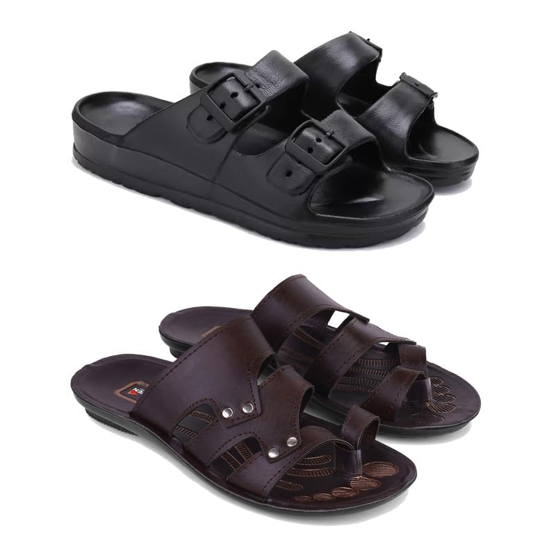 WINGSCRAFT Men's Rover Lightweight Comfortable| Slides|Clogs| Sandals with Adjustable Back Strap for Men Combo-Combo(AD)-3115-3125-10 -P-picture-30