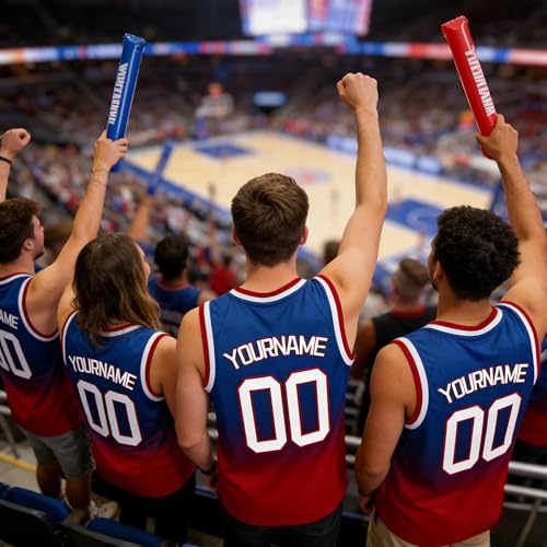 Image of Custom Basketball Jersey for Men - Personalized Name & Number, Embroidered or Printed, Athletic Shirt for Kids, Boys & Youth