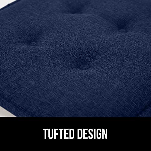Gorilla Grip Tufted Memory Foam Chair Cushions, Set Of 4 Comfortable Pads For Dining Room, Slip Resistant Backing, Washable Kitchen Table, Office Chairs, Computer Desk Seat Pad Cushion, 16X17 Navy #TOP7