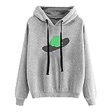 Suéter con capucha de manga larga estampado casual para mujer