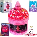 DIY Boba Tea Slime Kit for Kids, Butter Slime Food, Fluffy & Stretchy, Instant Slime Making Kit & Scented, Boba Beads Mix'Ins & Demon Monster Charm, Sensory Gift Ages 5–12 & Teens, MOOZ Magic