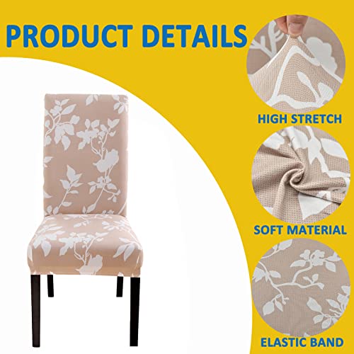Haoyong Dining Room Chair Cover Printed Chair Slipcover Washable Parsons Chair Slipcover Removable Seat Protector For Dining Room Hotel Ceremony Restaurant - 4 Pcs Chair Cover+1 Pc Bench Cover #TOP1
