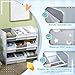 Imagen de ZONEKIZ Estantería Infantil con 9 Cajas de Tela no Tejida Extraíbles Organizador de Juguetes para Dormitorio Guardería 63x30x60 cm Gris