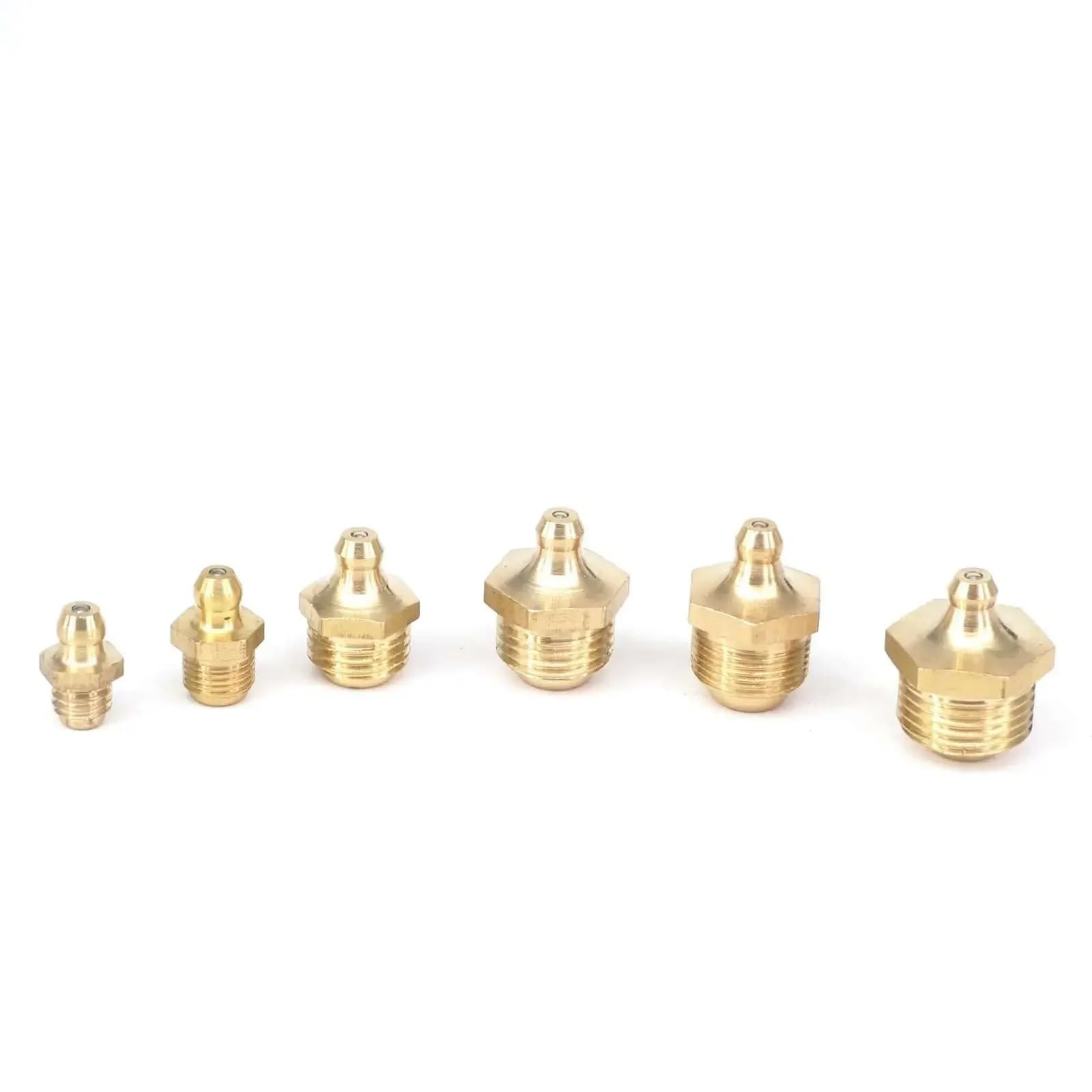 M4 M5 M6 M8 M10 M12 M14 Pitch 1.0/1.25/1.5 Metric Male Thread Taper Straight Brass Zerk Nipple Fitting For Oil Grease (M12 x 1,25 (5 Stück))
