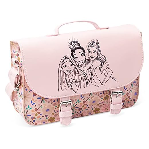 Disney Bolso Niña Princesas - Bolso Bandolera Pequeño (Rosa Flores)