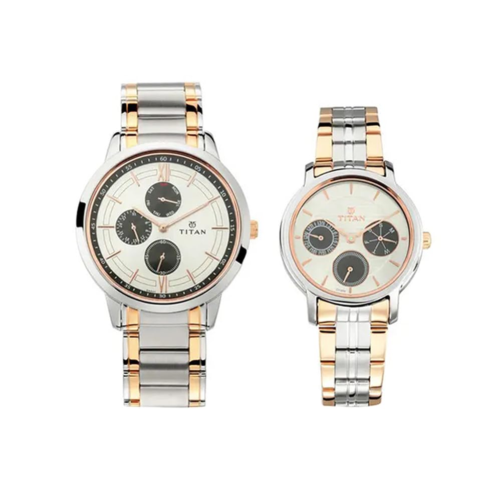 Titan Bandhan Silver Dial Quartz Multifunction Stainless Steel Strap Watch for Couple-NS17692589KM01P (B0BPGZ5JPQ) Amazon Price History, Amazon Price Tracker