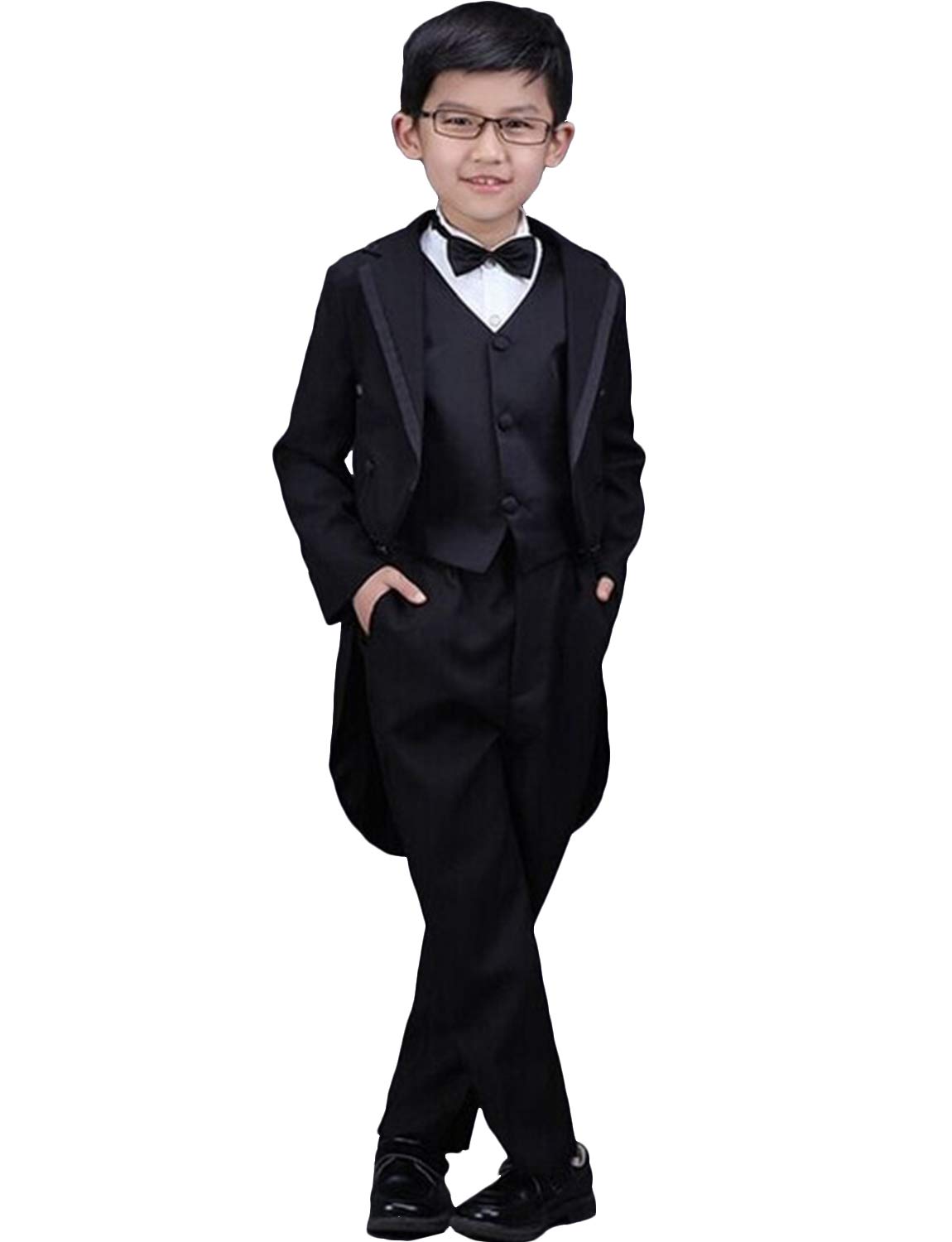 Jungen Dreiteiliger Anzug Frack Notch Revers Formal Partei Custom