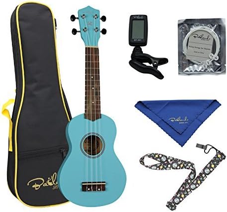 Bailando 21 Inch Handmade Wooden Soprano Ukulele Beginner Kit (Sky Blue)