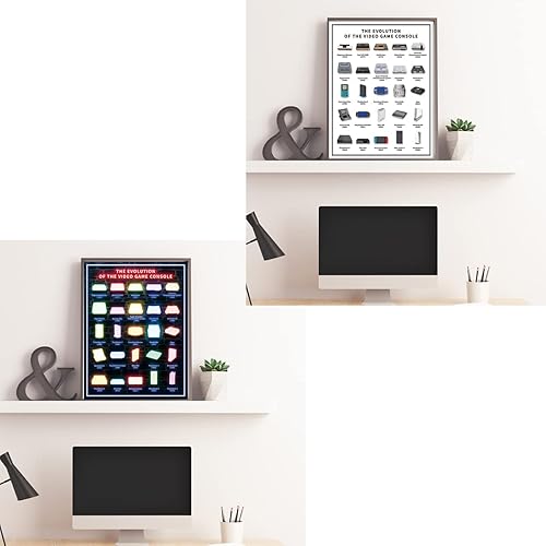 Miniatura 5 de Noare Pósteres retro de consola de videojuegos para arte de pared, decoración de sala de juegos de neón, decoración de habitación de adolescentes,