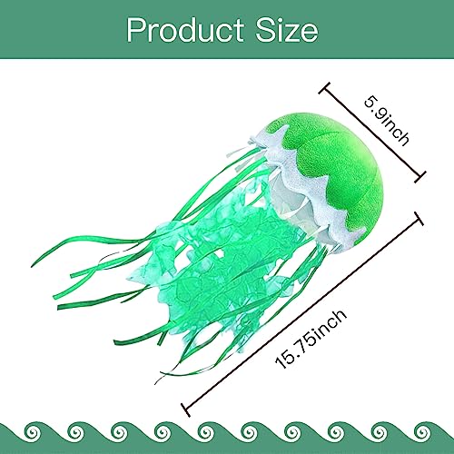 lilizzhoumax Simulation Jellyfish Plush Toy 15cm/6”, Realistic Stuffed Animal Jellyfish Plush Toy, Cute Hangable Plush Toy - Image 2