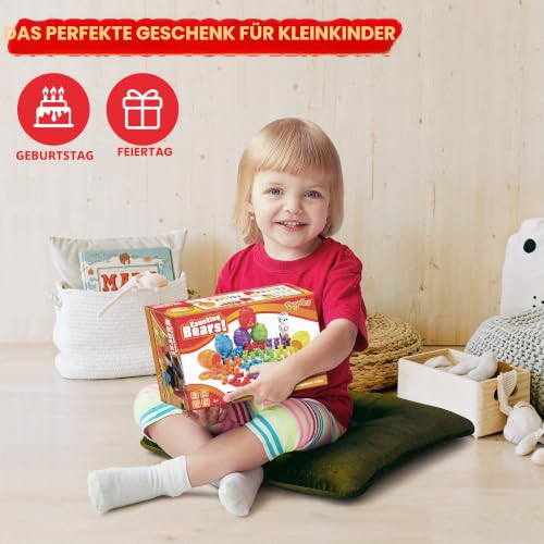 JOYIN Farben Lernen ab 2 3 4 5 Jahre,Montessori Mathe Spielzeug Mit Passenden Sortieren Tassen… – Ansicht 5