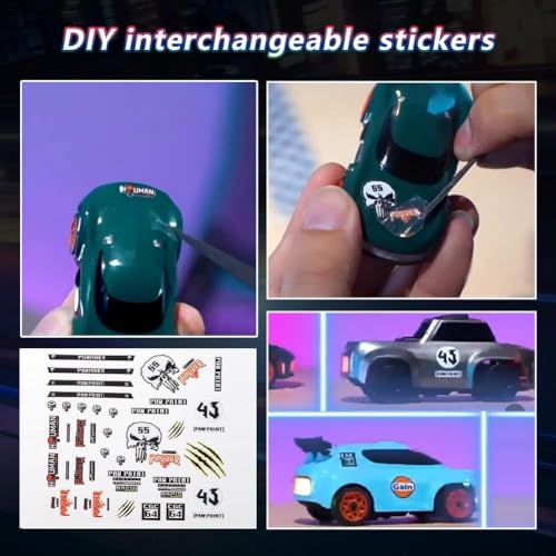 Image of Magicwand R /c Car | 2.4Ghz, 1:64 Scale | Rc Cars, R /c Car Toy, Rc Drifting Cars, Interchangeable Wheel Sleeves, 4 Light & 2 Speed Modes