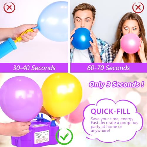 Image of IDAODAN Electric Balloon Pump, Portable Electric Balloon Blower Machine Inflator Air Pump for Party Decorations