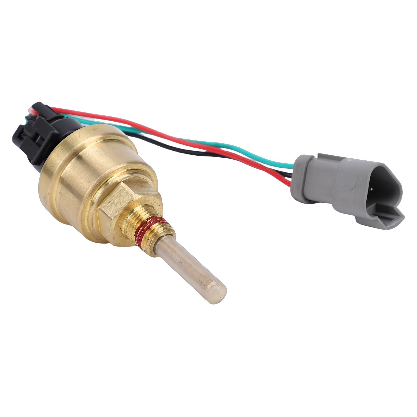 Zunate Sensor de Temperatura del Refrigerante de Excavadora de Repuesto, Material de Primera Calidad, Nailon y Latón para C10 C12 C15