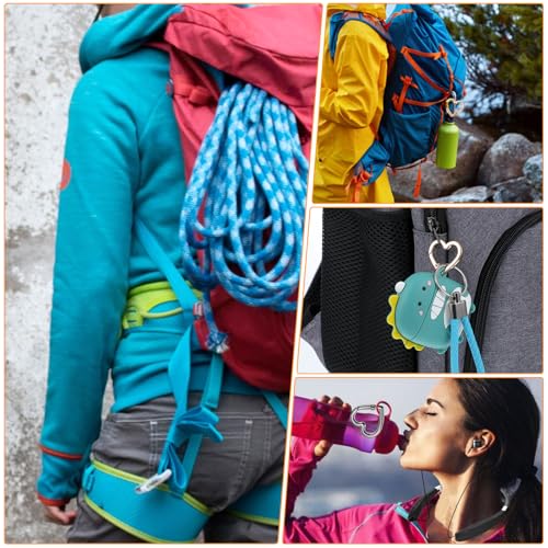 Tyqour 6 Stück Karabiner Schlüsselanhänger Herzförmige Karabiner Herz Karabinerhaken Klein 30mm Herzform Rucksackschnallen Klein Carabiner Aluminium KarabinerClip für Camping Angeln Wandern