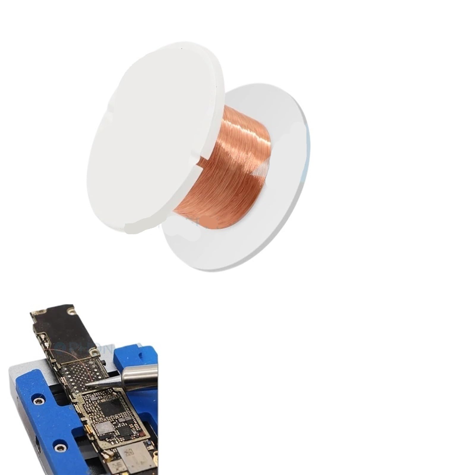 Fil De Cuivre Fil de liaison magnétique isolé 0.01mm 0.02mm, fil de liaison à souder en cuivre for carte mère, outil de réparation de carte logique de soudage de PCB Fil De Fer(5pcs 0.01mm)