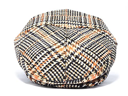 Bonnet d'hiver marron contre le froid coupe vent à carreaux confort