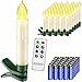 Produktbild Deuba® Weihnachtsbaumkerzen LED Kabellos 30er Set Batterie Timer Fernbedienung Echtwachs Optik Lichterkette Weihnachten Flackernd Warmweiß Christbaum