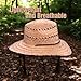 Palm hat, Outdoor hat, Sun hat, hat with Chin Strap, Big Brim hat, Hats for Men, Hats for Women, Fashion hat, Summer hat, Beach hat Natural