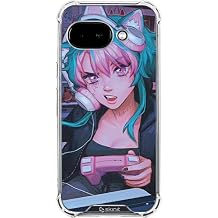 Skinit Clear Phone Case Compatible with Google Pixel 9a - Officially Licensed Anime Catgirl Gamer Nerd by Ivy Dolamore Design
