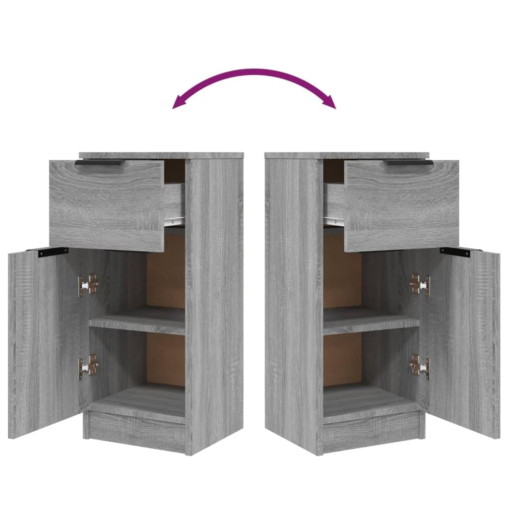 vidaXL Buffet Sonoma Gris 30x30x70 cm Bois d'ingénierie