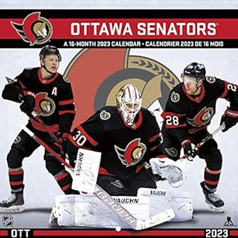 2023 NHL Ottawa Senators Wall Calendar : Trends International: Amazon ...