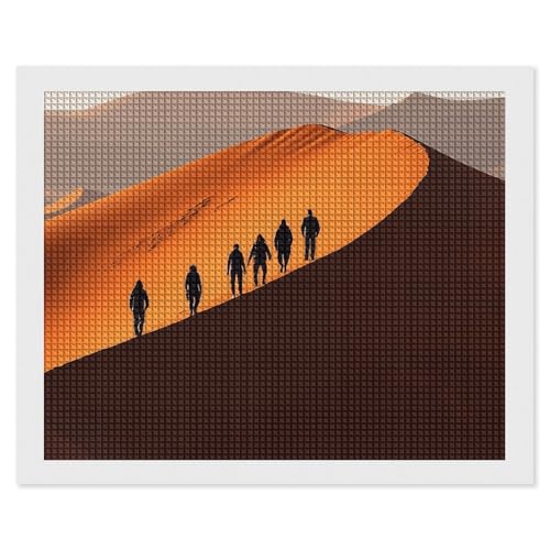 Broderie diamant 5D Climb The Dunes avec strass carrés complets pour mur de maison