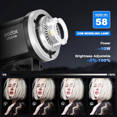 Ficha técnica Godox MS300V Kit compacto de flash estroboscópico de estudio con soporte Bowens lámpara de modelado LED sistema X inalámbrico de 2.4 G reciclaje de 5600 K 1.3 s a salida de potencia completa - Fernando Cortés Ficha técnica Godox MS300V Kit compacto de flash estroboscópico de estudio con soporte Bowens lámpara de modelado LED sistema X inalámbrico de 2.4 G reciclaje de 5600 K 1.3 s a salida de potencia completa - Fernando Cortés