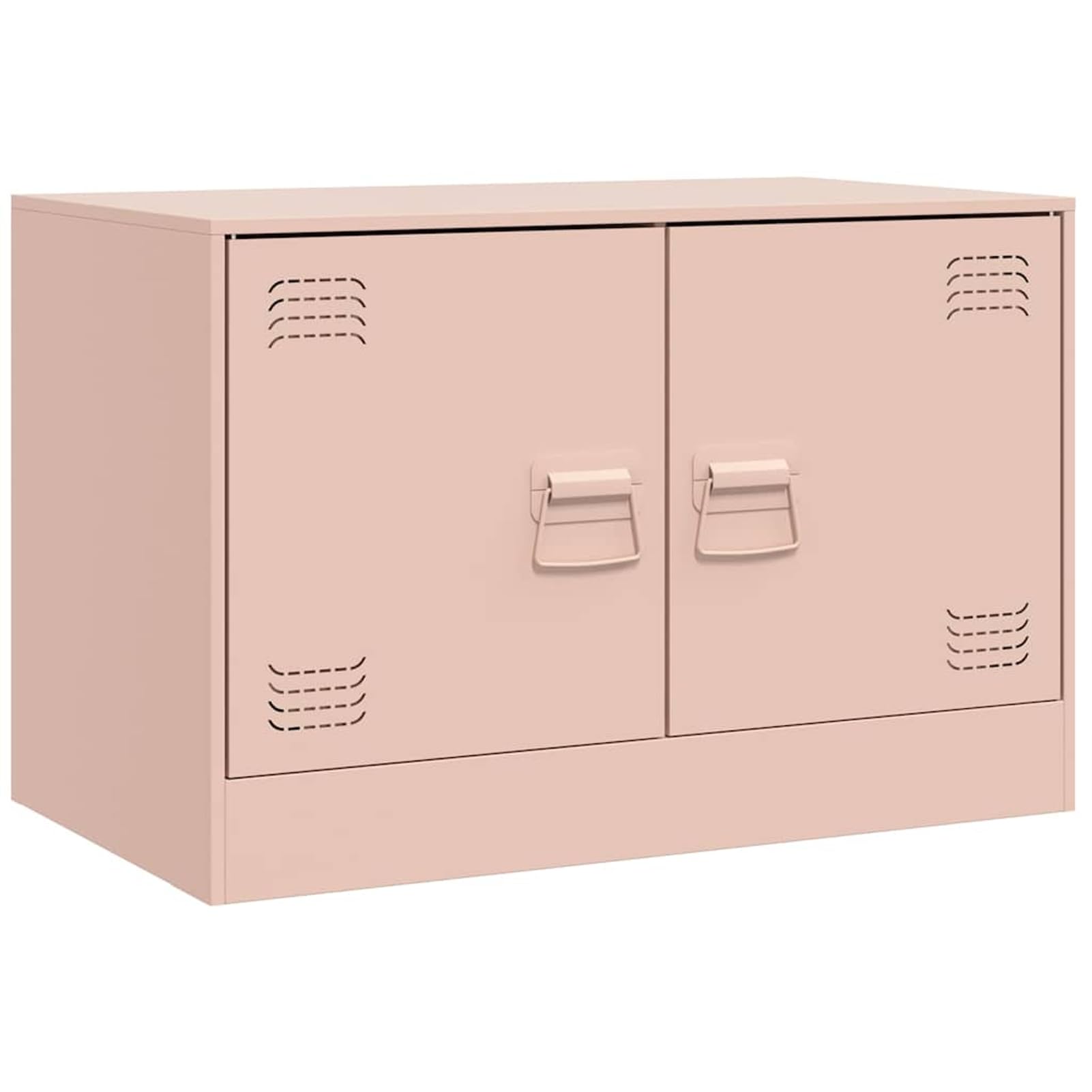 Gecheer TV-Schränke 2 STK. Rosa 67x39x44 cm Stahl, Moderne TV Lowboard Wohnwand Fernsehschrank für Home-Cinema Gamerzimmer Wohnungen Büro841634