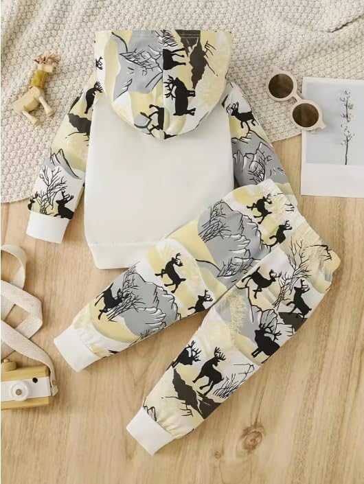 Image of NOVA BLOOM Kids Clothes for Boys | Cotton Printed Sweatshirt and Pants Set, Lightweight Breathable Kids Dress Boy Outfit, Comfortable Baby Boy Dress for Summer and Winter Wear