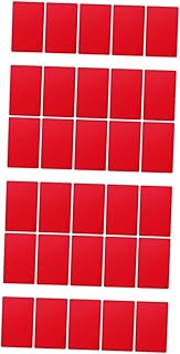 Operitacx 150piezas Tarjetas De Negocio De Aluminio Anodizado Coloreado De Blank Para Grabado Cnc y Tarjetas Personalizables Para Oficina y Manualidades Rojo