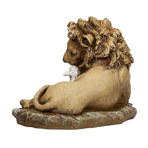 Estatua de León y Cordero 8.5" H Decorativa Religiosa miniatura 3