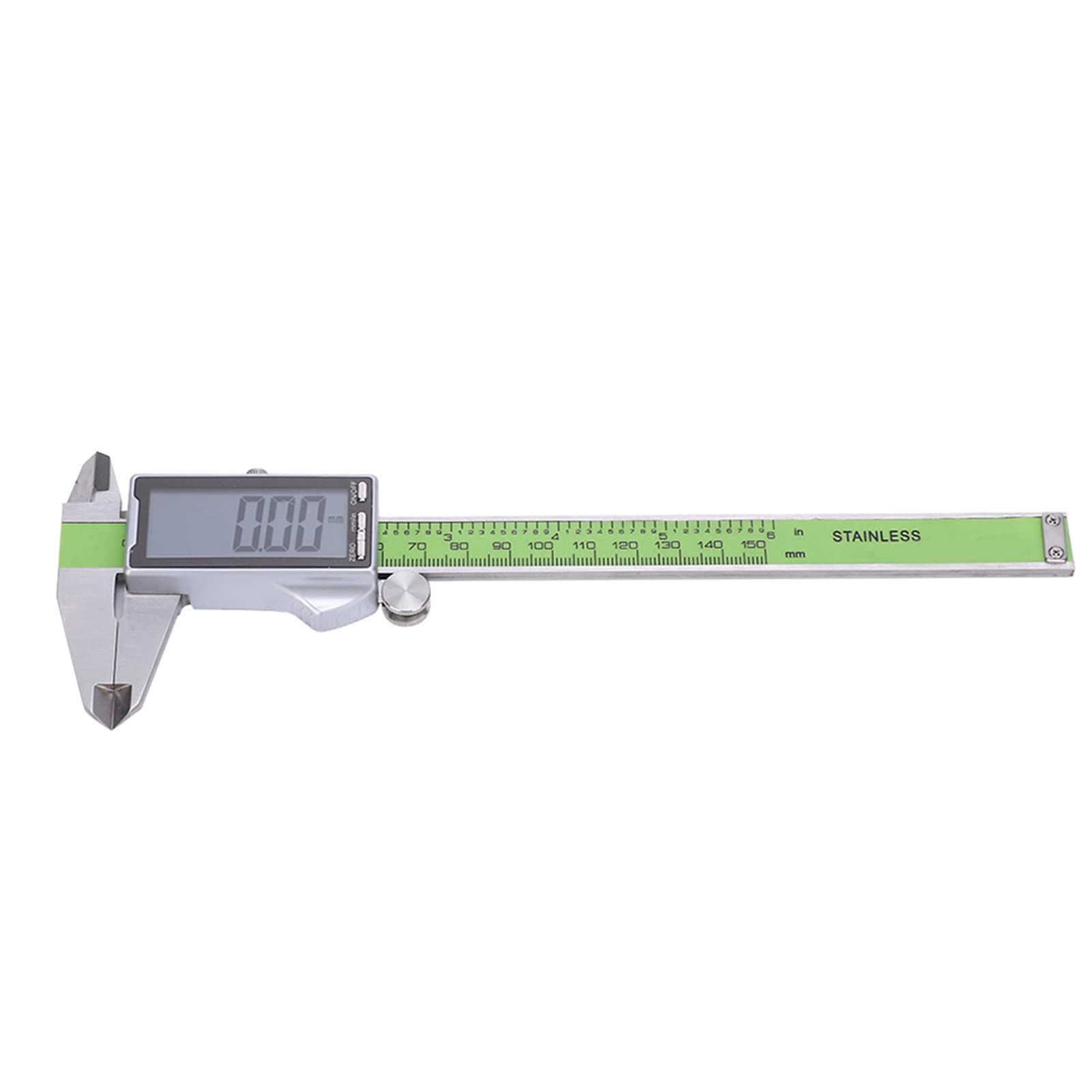 Fafeicy Calibrador Vernier Digital, 150mm, Acero Inoxidable, Precisión 0.01mm, Pantalla LED, Conversión mm/Pulgadas