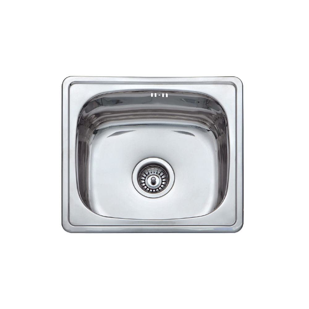 Milano Kitchen Sink Sb/Sq - Chrome Finish | Under Mount Kitchen Sink | Stainless Steel Single Bowl Kitchen Wash Basin | Compact Space-Saving Sink For Modern Kitchen - (49x43x19) cm