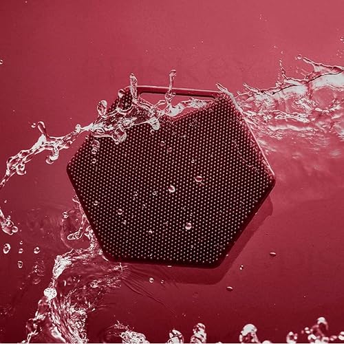 Image of Episkey Body Scrubber - Exfoliates & Deep Cleans - Silicone Shower & Bathroom Accessory with Bespoke Bristles and Ergonomic Handles (Burgundy)