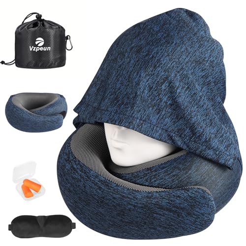 Vzpeun Hooded Neck Travel Pillow