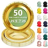 【LOT COMPLET DE 50 ASSIETTES】Ce set complet comprend 25 assiettes plateaux (23cm) pour les plats principaux et 25 assiettes dessert (18cm) pour les pâtisseries. Une solution pratique pour assurer un service cohérent et stylé à tous vos invités.