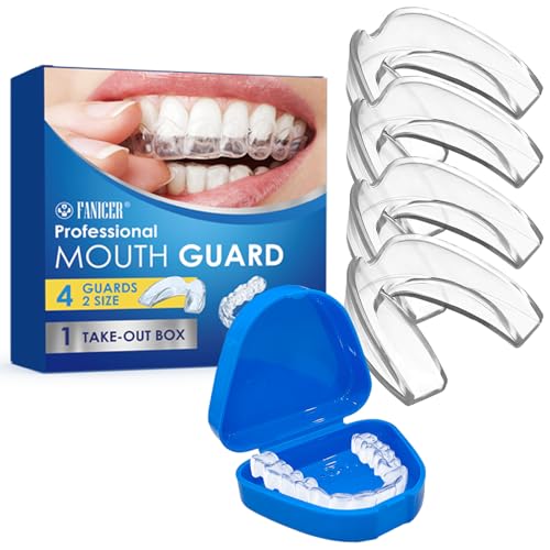 4 Piezas Férulas Dentales Anti-Ronquidos y Anti-Bruxismo,Protector Bucal para Dormir,Reduce Ronquidos,Ayuda a Prevenir Aprietes y Ronquidos,Mejora la Calidad del Sueño