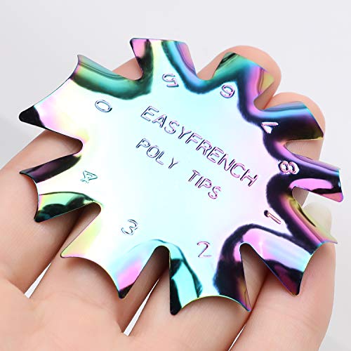 MWOOT 3 Stücke Edge Trimmer French Smile Line Werkzeug Set,Bunt kantenschneider Metall Schablone Cutter für Acryl UV… – Bild 7