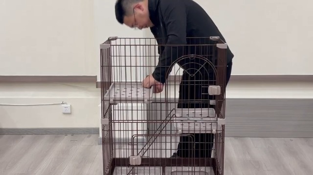 Amazon.co.jp: VivaCasa 猫 ケージ トイレ付き キャットケージ 3段