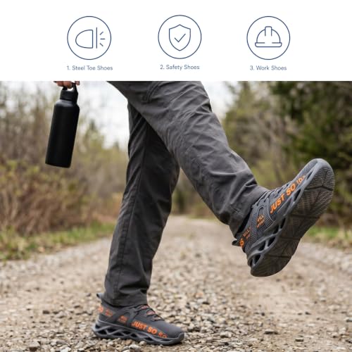 Image of Furuian Steel Toe Shoes for Men Women Slip On Comfortable Safety Shoes