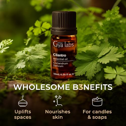 Image of 100% Pure Cilantro Essential Oil - 0.34 Fl Oz - Cilantro Oil for Hair, Skin, Diffuser, Aromatherapy & DIY Candle Making Scent