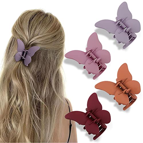 Atoden 4-Piece Claw Clip Set (Glossy Pastels & Jewel Tones)