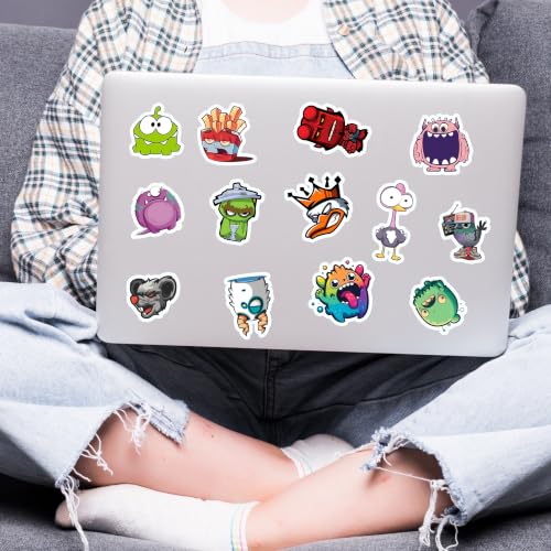 Image of Funny Monster Sticker Pack of 50 - Waterproof Vinyl Cartoon Character Stickers for Laptop, Water Bottle, Notebook, Journal, Phone Case, Luggage & DIY Decoration | Cute & Quirky Creature