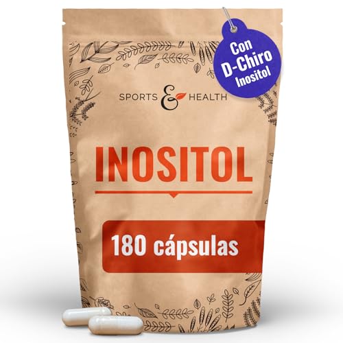 Inositol Cápsulas – 180 Cápsulas Complejo de Inositol – Myo Inositol D-Chiro Inositol –...